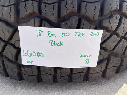 18" Dodge Ram 1500 TRX RHO Black OEM 66002 wheels rims SET TERRITORY A/T 35"