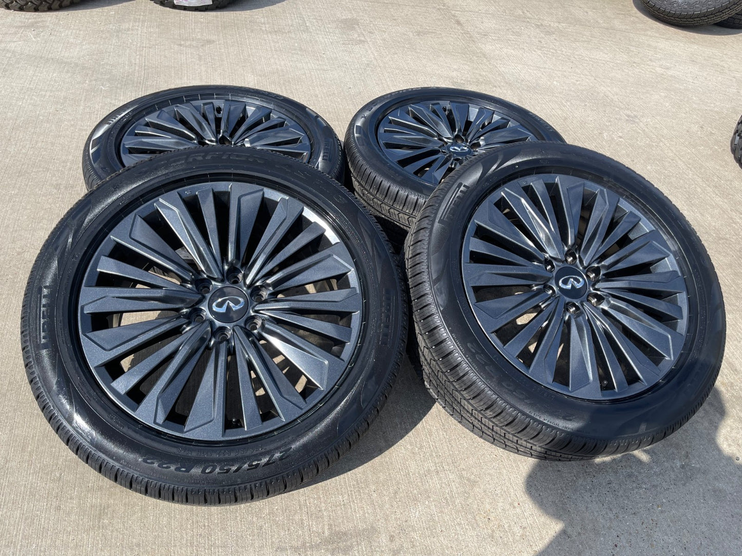22" Infiniti QX80 QX56 Nissan Titan Armada OEM 94236 wheels rims PIRELLI NEW