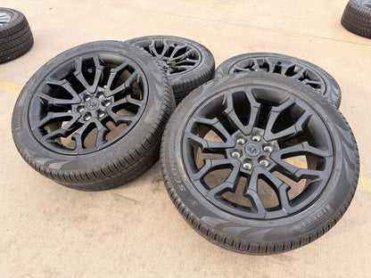 22" Dodge Ram 1500 OEM 95987 LIMITED Laramie wheels rims black 2025 2026 SET