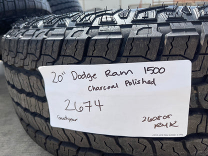 20" Dodge Ram 1500 OEM Laramie LONG HORN wheels rims 2674 tires SET GOODYEAR