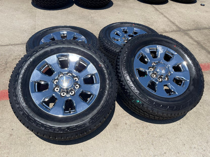 20" Ford F-250 King Ranch Lariat OEM 10100 rims wheels CHROME NEW BRIDGESTONE