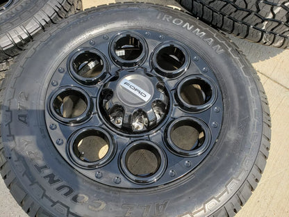 20" Ford F-250 F-350 OEM black TREMOR wheels rims 10299 10484 A/T2 tires NEW