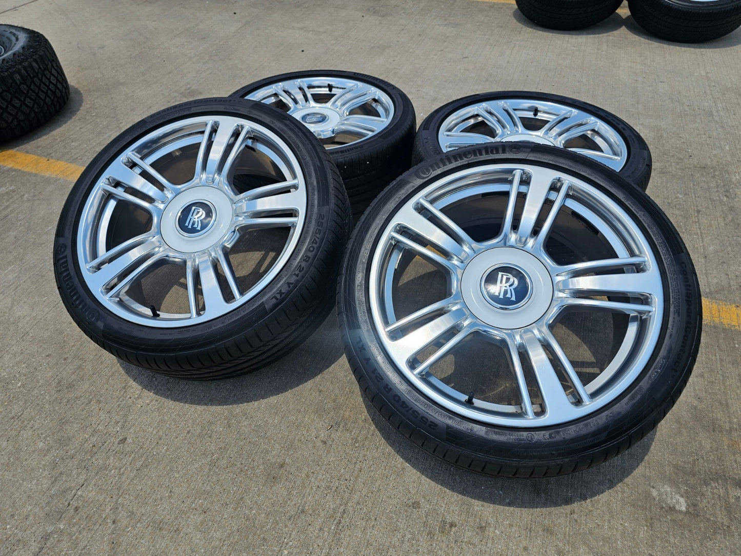 21" Rolls Royce Wraith Ghost Dawn OEM wheels rims tires 5x120 CONTINENTAL