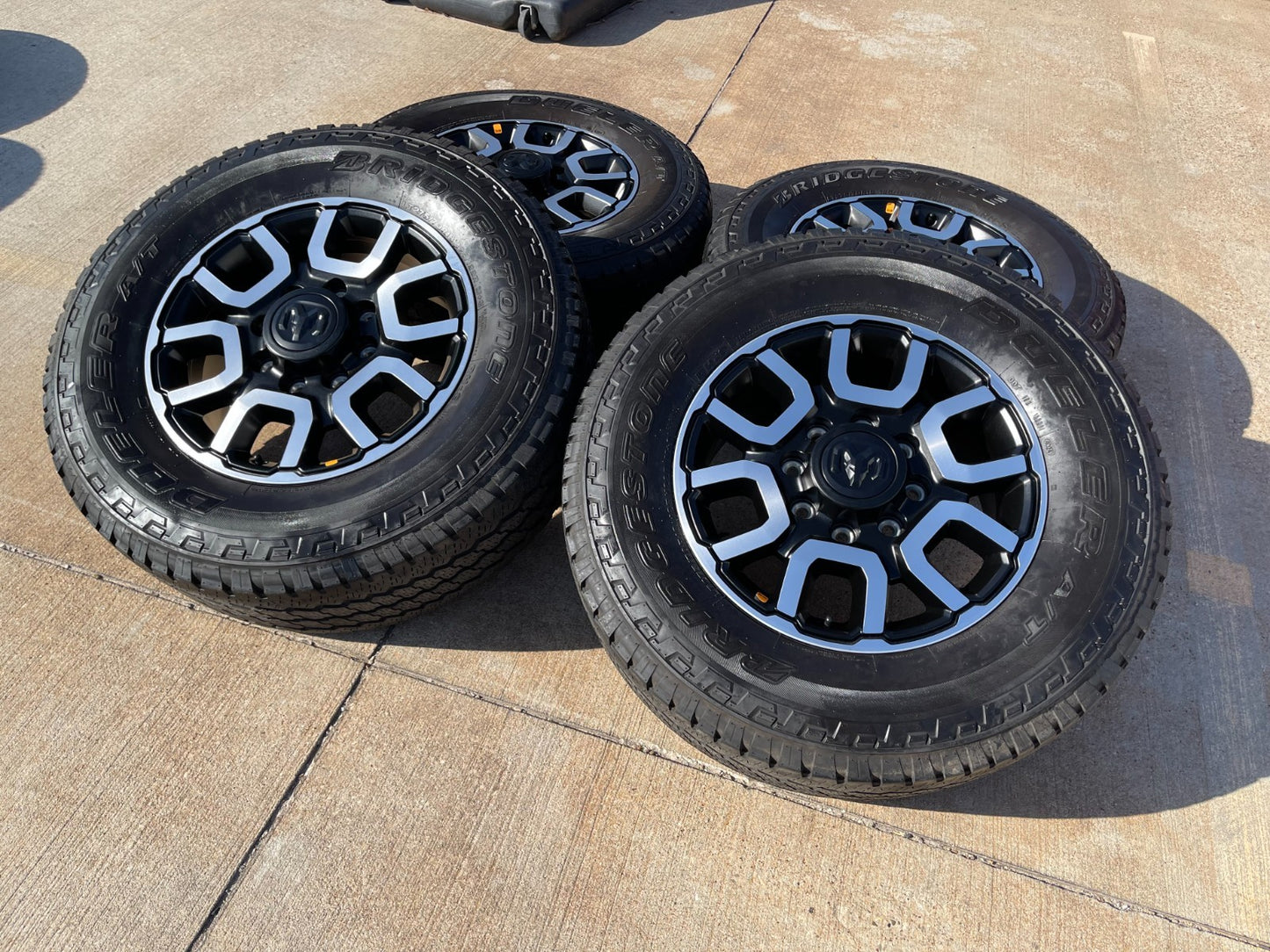 18" Ram 2500 3500 LARAMIE OEM wheels rims 2694 tires BRIDGESTONE A/T