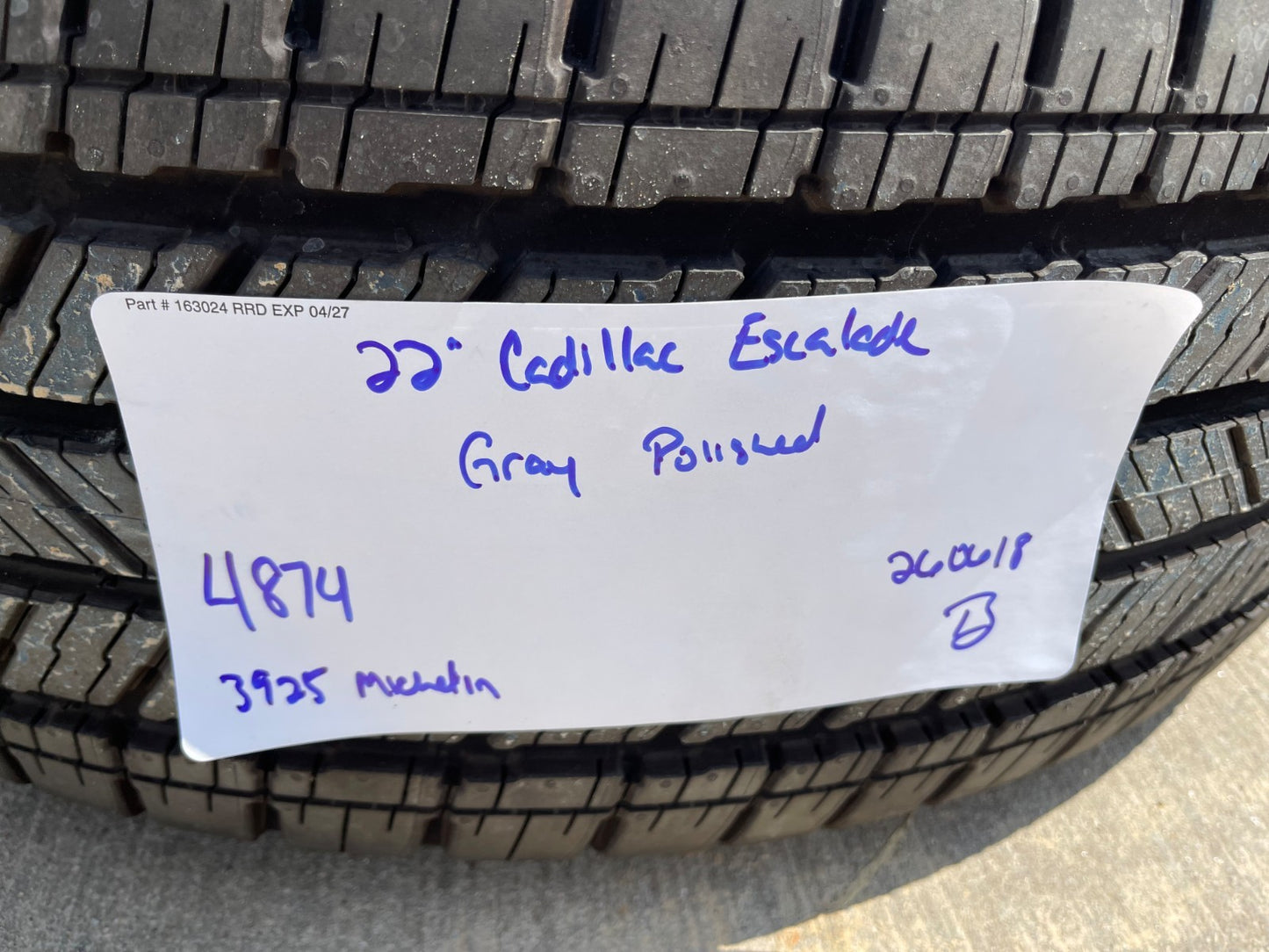 22" Cadillac Escalade Platinum OEM wheels rims 95078 4874 tires MICHELIN NEW