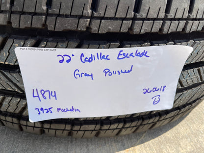 22" Cadillac Escalade Platinum OEM wheels rims 95078 4874 tires MICHELIN NEW