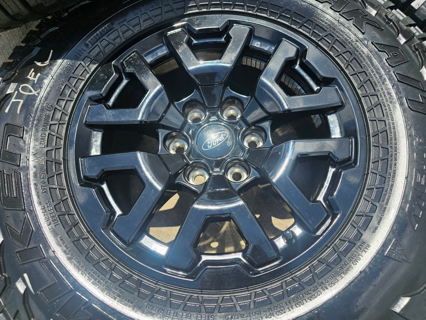 17" Ford F-150 Raptor Bronco OEM black rims wheels 10461 tires FALKEN A/T3 33"