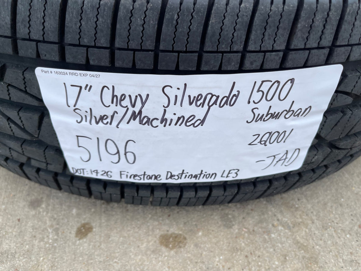 17" Chevy Tahoe Silverado Suburban Z71 OEM 5196 wheels rims tires SET FIRESTONE