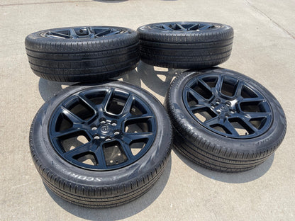 22" Dodge Ram 1500 OEM LIMITED Laramie wheels rims black 2725 2684 PIRELLI