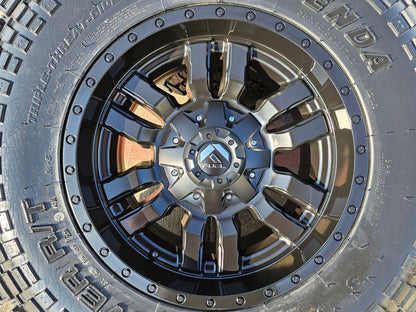 17" 17x9 Fuel Sledge D595 Jeep Wrangler wheels rims 5x114.3 5x4.5 5x5 5x127