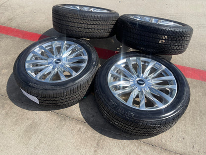22" Cadillac Escalade Platinum OEM wheels rims 95026 4873 tires SET NEW
