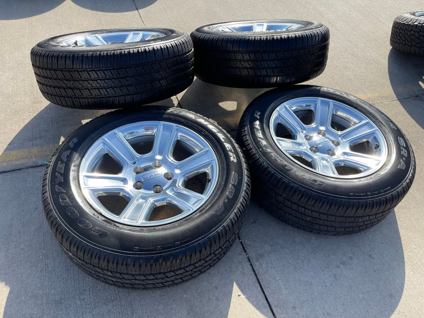 20" Dodge Ram 1500 OEM wheels rims 2561 2502 tires 2016 2017 2018 2019 2020 2021