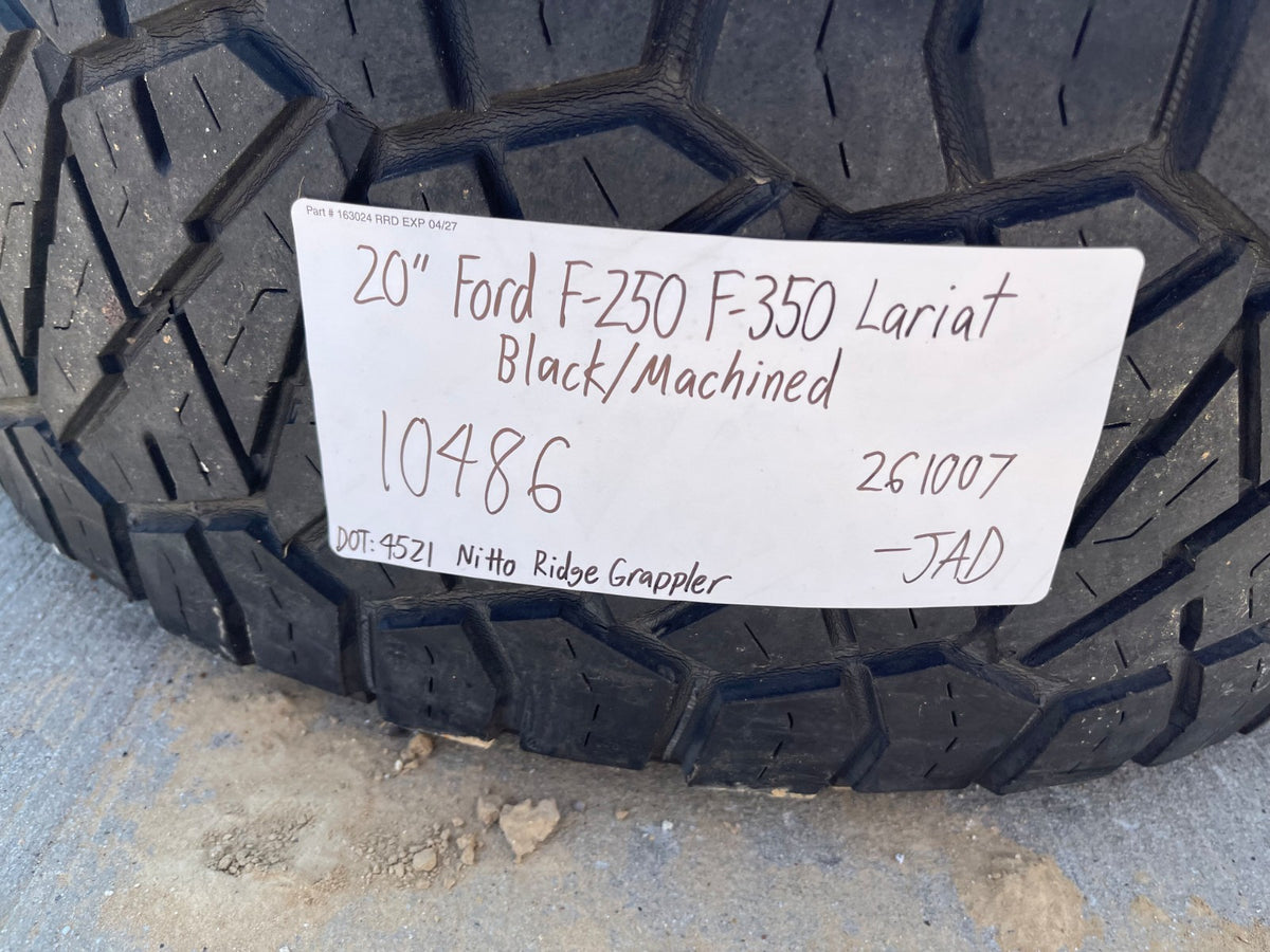 20" Ford F-250 F-350 OEM Lariat Platinum wheels rims 10486 tires SET NITRO 35"