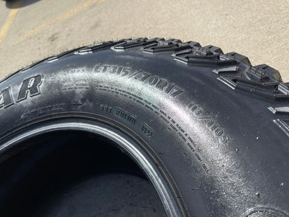 (1) 315/70/17 Goodyear Wrangler Territory M/T tire 113 / 110S LT load range C