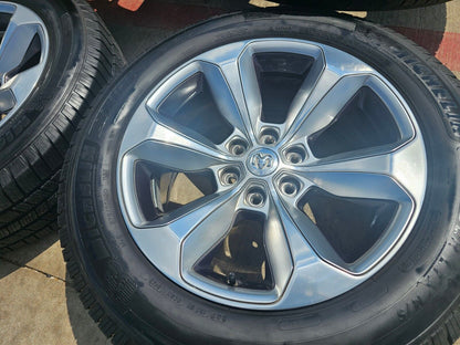20" Dodge Ram 1500 OEM Laramie wheels rims 2681 tires 2022 2023 2024 MICHELIN