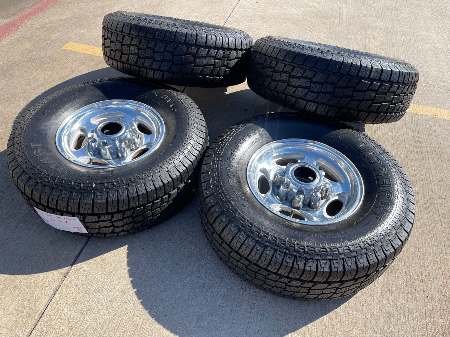 16" Ford F-250 F-350 Excursion OEM 3408 polished wheels rims tires