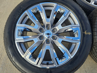22" GMC Yukon Chevy Tahoe Escalade OEM chrome 95513 14134 wheels rims tires NEW
