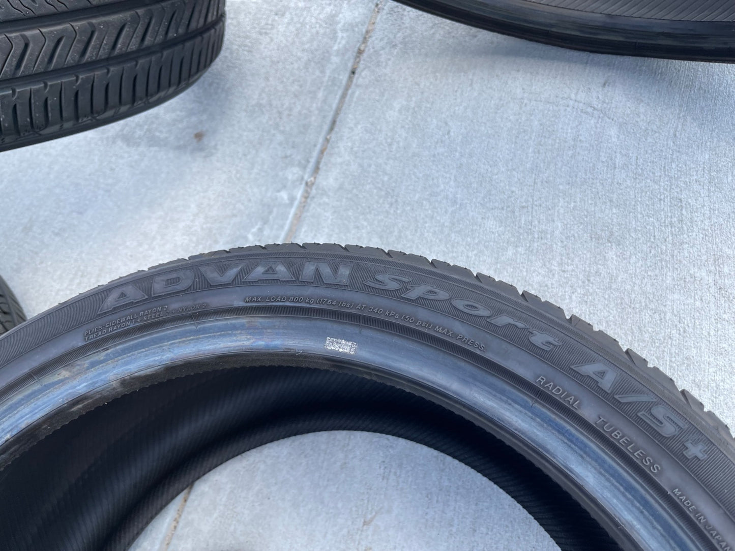 (2) 245/40R19 + (2) 275/35R19 Yokohama Advan Sport A/S+ Plus 98Y XL tires SET