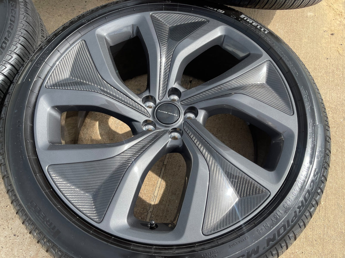 23" Land Rover Range CARBON OEM 72386 wheels rims SET 2025 2026 2027 PIRELLI NEW