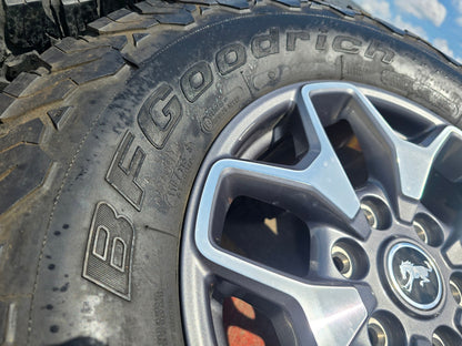 (5) 17" Ford Bronco OEM wheels rims SASQUATCH 95229 10387 Ranger BFG KO2 A/T