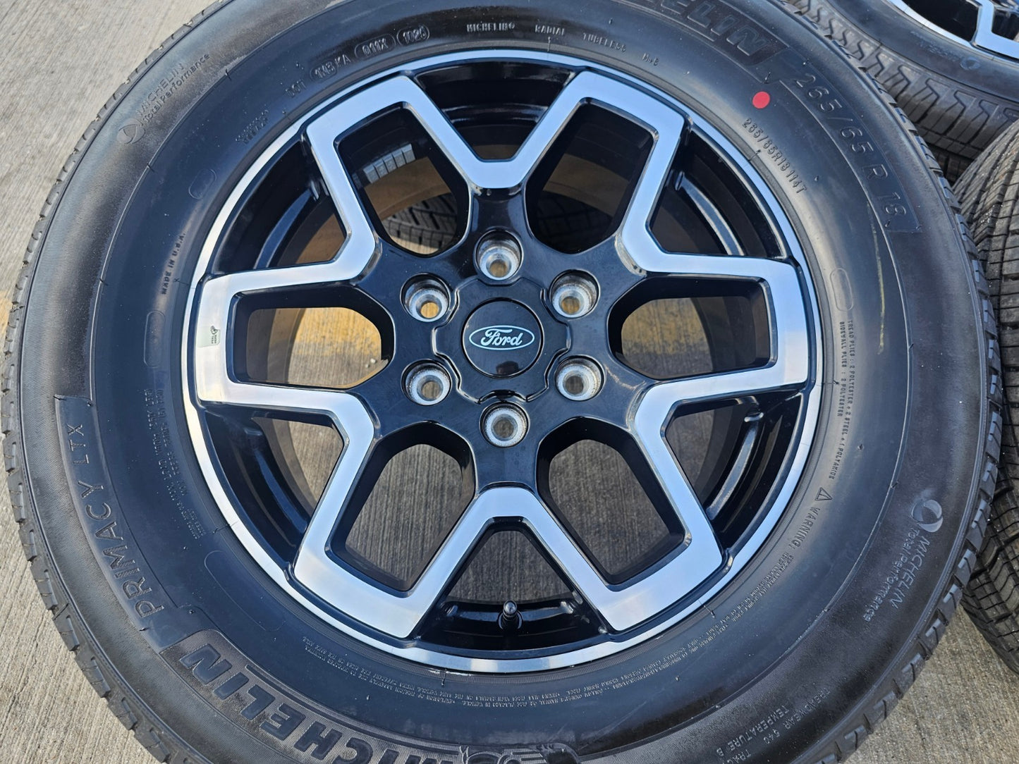 18" Ford Ranger wheels rims tires black 95213 tires 2024 2025 2026 NEW MICHELIN