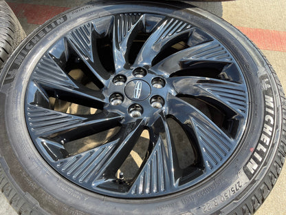 22" Lincoln Navigator OEM 10665 rims wheels BLACK LABEL 2025 2026 MICHELIN NEW
