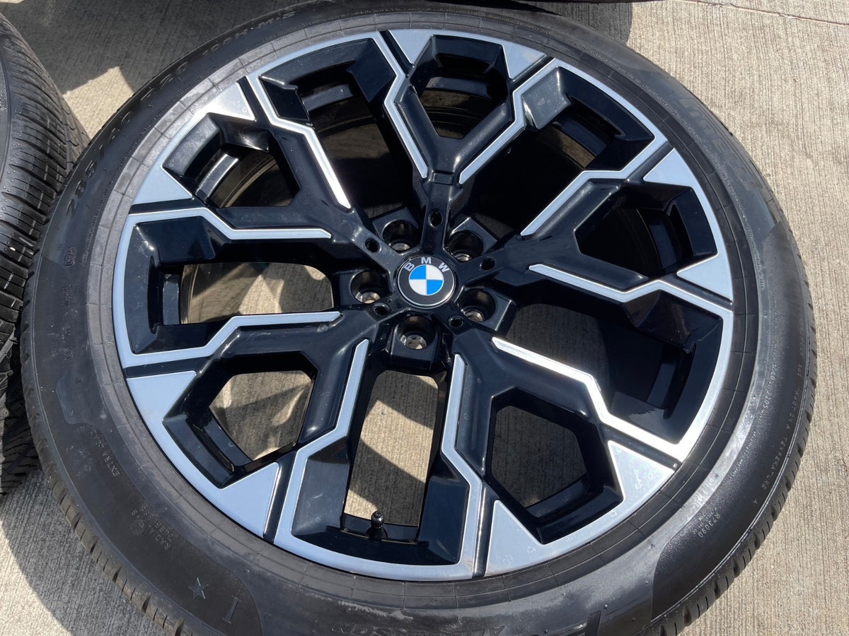 20" BMW M760i 740i 640i OEM Series 1036M SET black wheels rims tires