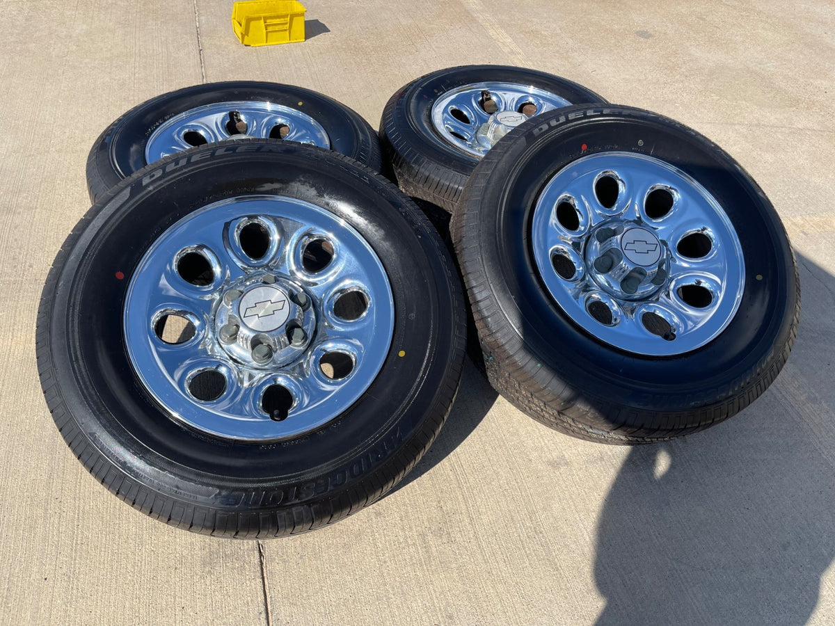 17" Chevy Tahoe Silverado Suburban Z71 OEM 5223 8069 wheels rims SET BRIDGESTONE