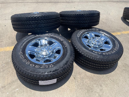 18" Dodge Ram 2500 3500 STEEL chrome OEM 2473 wheels rims SET FIRESTONE A/T2
