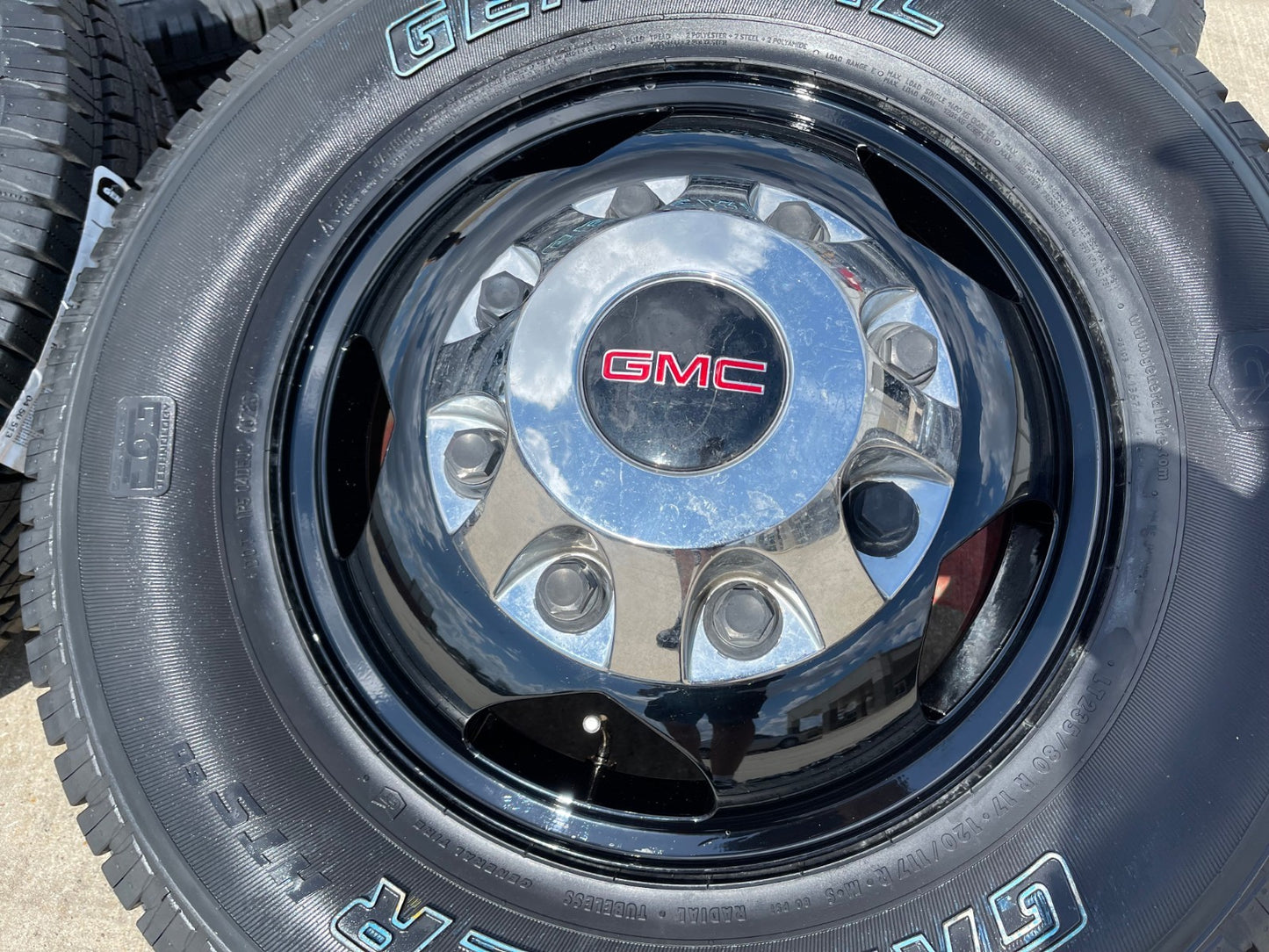 17" GMC Sierra Chevy Silverado 3500 Black Dually rims wheels OEM 5519 5520 NEW