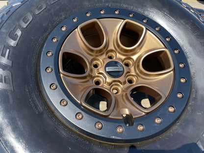 17" Ford F-150 Raptor OEM BEADLOCK rims wheels BRONZE 10459 95210 BFG 37" NEW