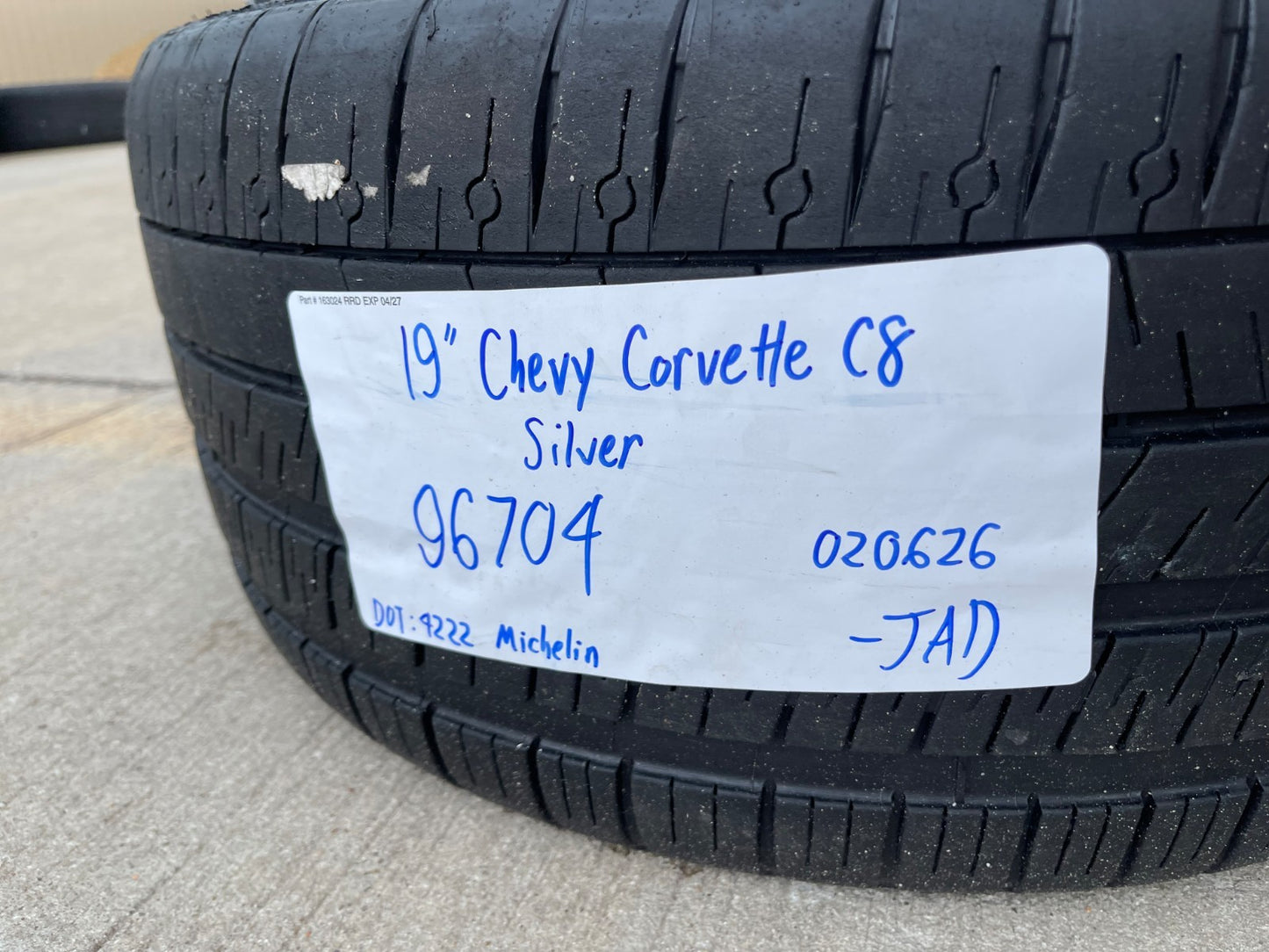 19" Chevy Corvette C8 OEM wheel rim 14007 96704 FRONT 2022 2023 2024 2025 2026