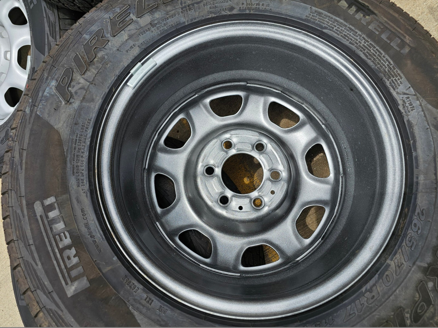 17" Ford F-150 OEM rims wheels 3857 tires steel 2023 2024 2025 PIRELLI A/T NEW