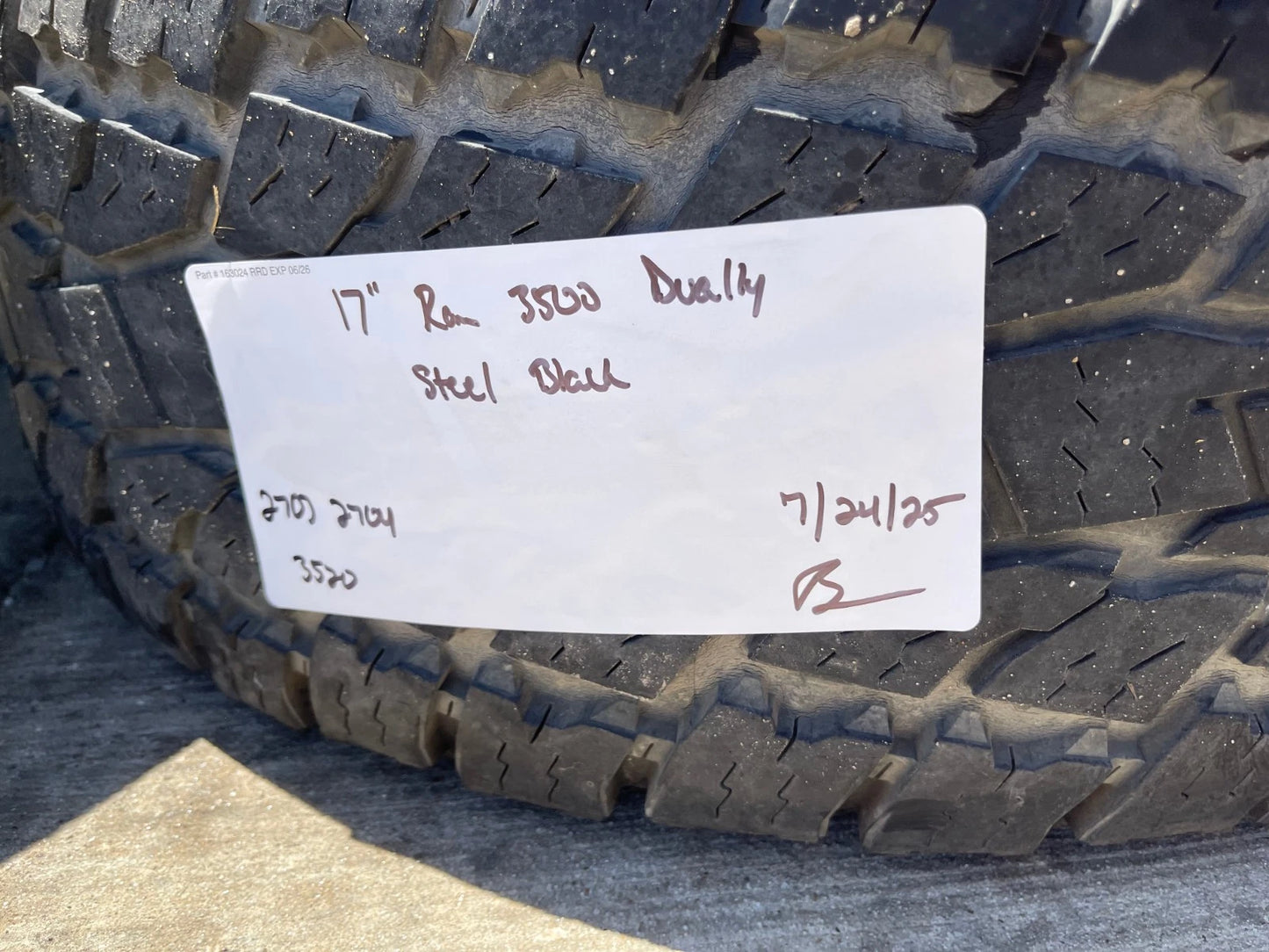 17" Dodge Ram 3500 Dually Laramie 8x200 wheels rims 2703 2704 OEM tires 35"