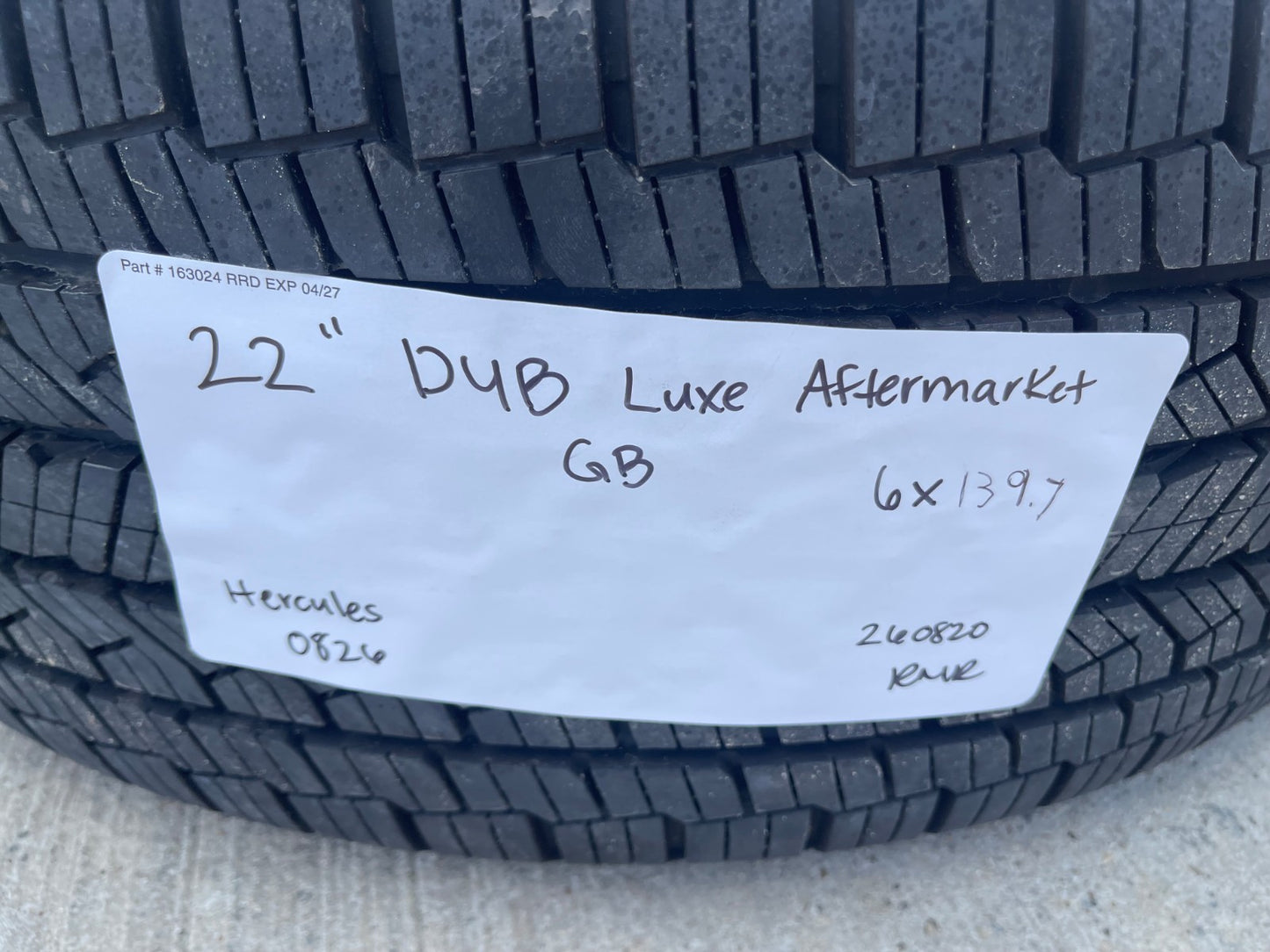 22x9 22" DUB Luxe S205 Chevy Silverado RAM wheels rims 6x139 6x5.5 tires SET