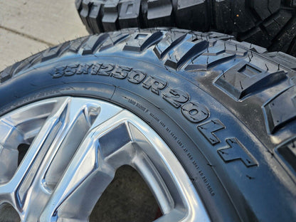 20" GMC Sierra 2500 3500 Denali OEM 5957 wheels rims 2024 2025 tires 35" NEW