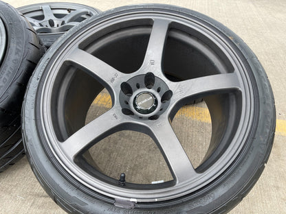 18" Prodrive GC05F wheels rims Mustang Accord Camry 5x114.3 5x4.5 Firehawk tires