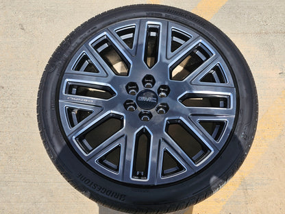 (1) 24" GMC Yukon Sierra DENALI OEM wheel rim tire 2022 2023 2024 2025 2026 2027