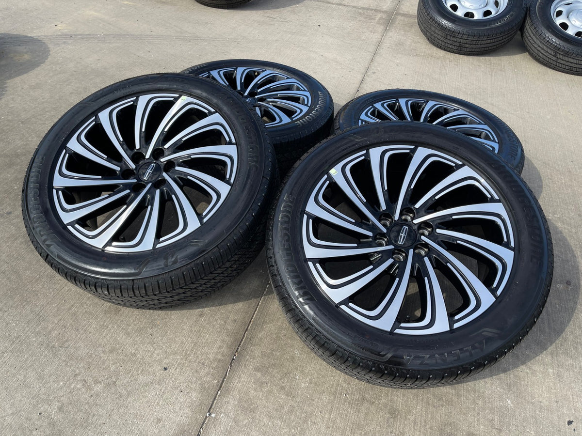 22" Lincoln Navigator OEM 10666 rims wheels BLACK LABEL BRIDGESTONE SET