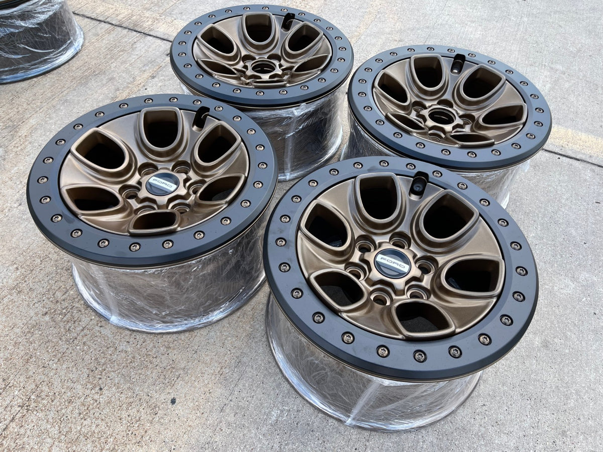 17" Ford F-150 Raptor OEM BEADLOCK rims wheels 10459 95210 BRONZE 2026 2027 NEW