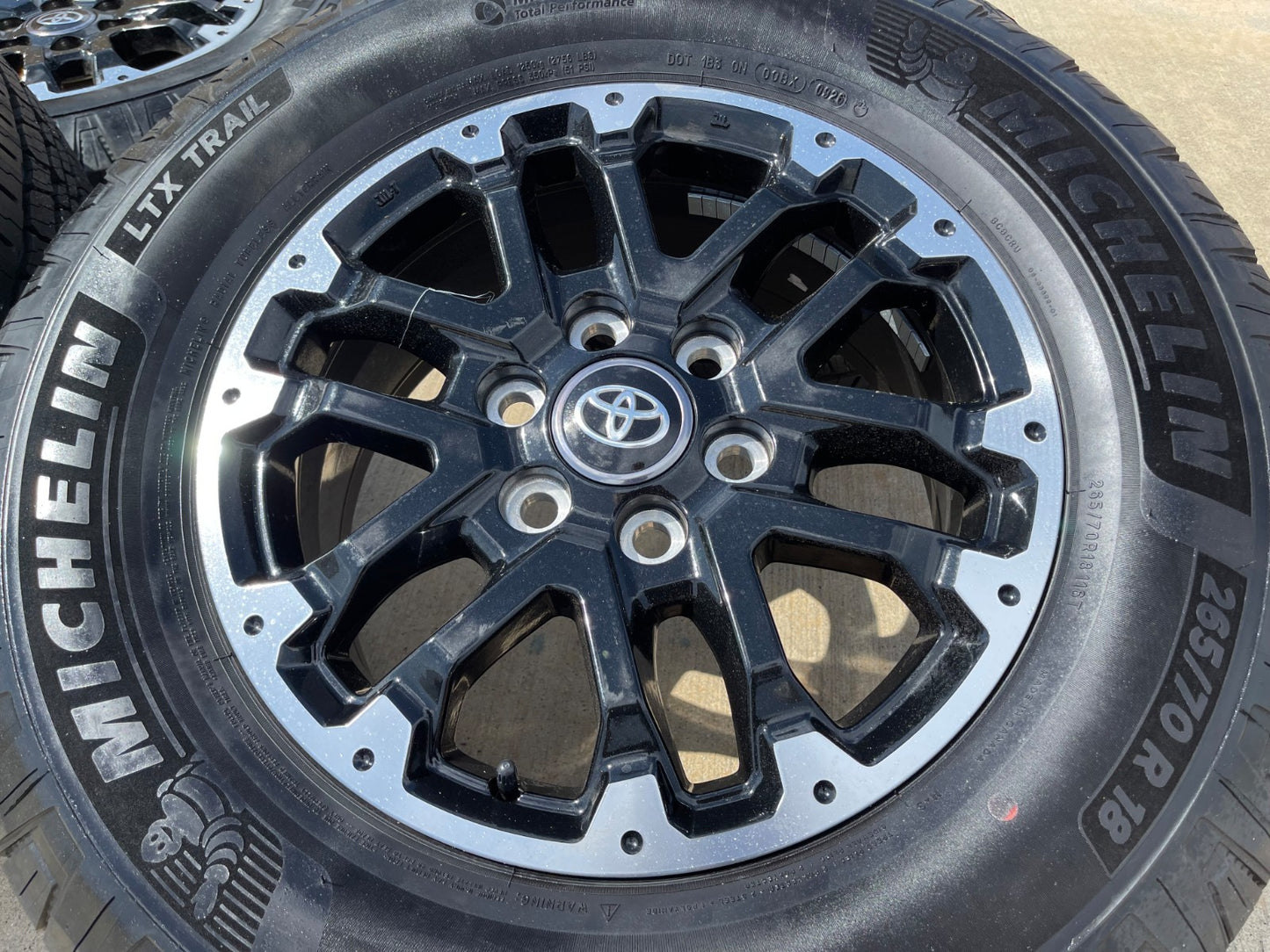 18" Toyota Tundra TRD OEM black wheels rims 75273 Sequoia SET MICHELIN NEW