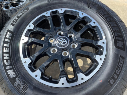 18" Toyota Tundra TRD OEM black wheels rims 75273 Sequoia SET MICHELIN NEW