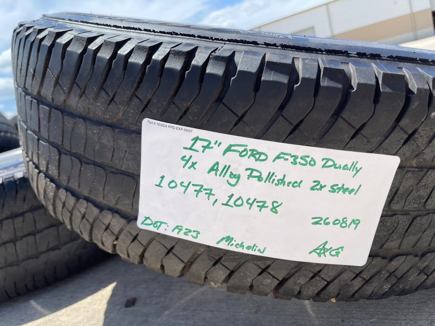 17" Ford F-350 Dually OEM 10477 10478 rims wheels SET tires MICHELIN A/T2