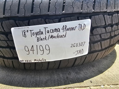 18" Toyota Tacoma 4Runner TRD OEM 94199 wheels rims SET 2026 2027 MICHELIN NEW