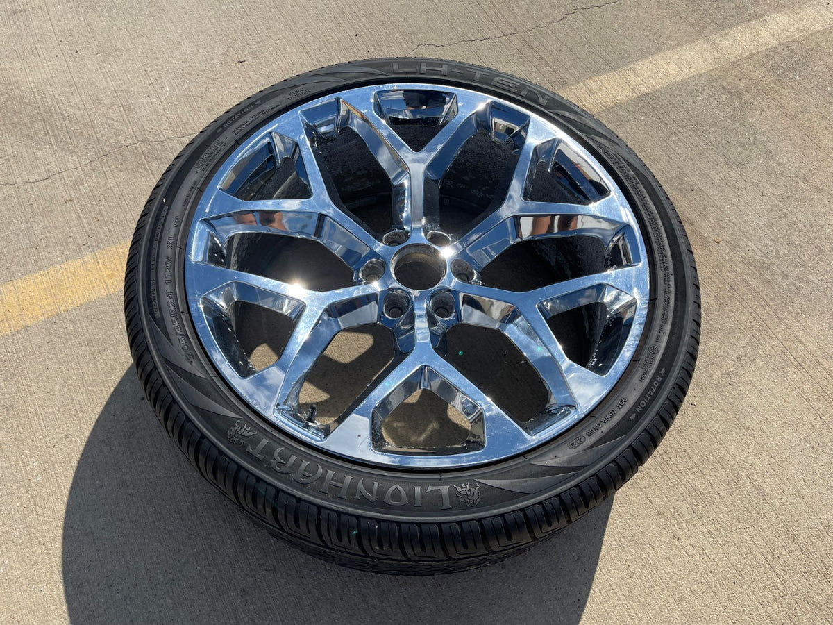 24" 24x9 GMC Yukon Chevy Tahoe 1500 OEM replica wheel rim 5668 spare single