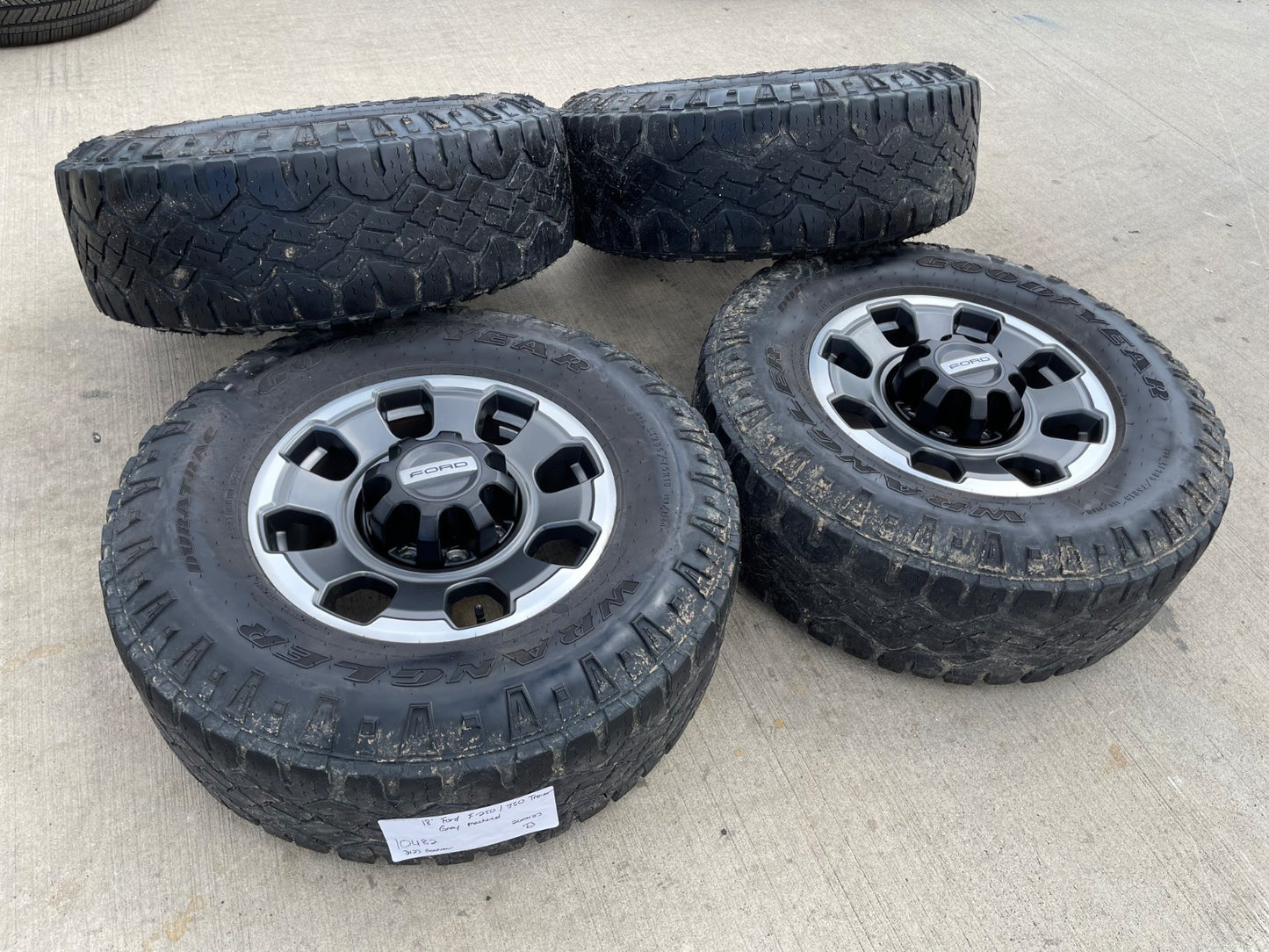 18" Ford F-250 F-350 OEM TREMOR rims wheels 10482 tires DURATRAC R/T 35"
