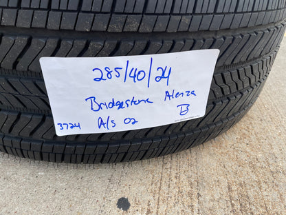 (4) 285/40/24 Bridgestone Dueler Alenza A/S02 tires 285/40r24 TAKE OFFS NEW