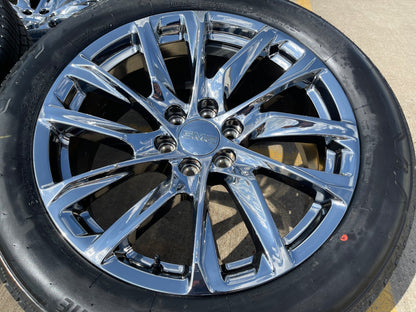 22" GMC Yukon Sierra Escalade OEM 95027 4875 wheels rims CHROME 2025 2026 NEW