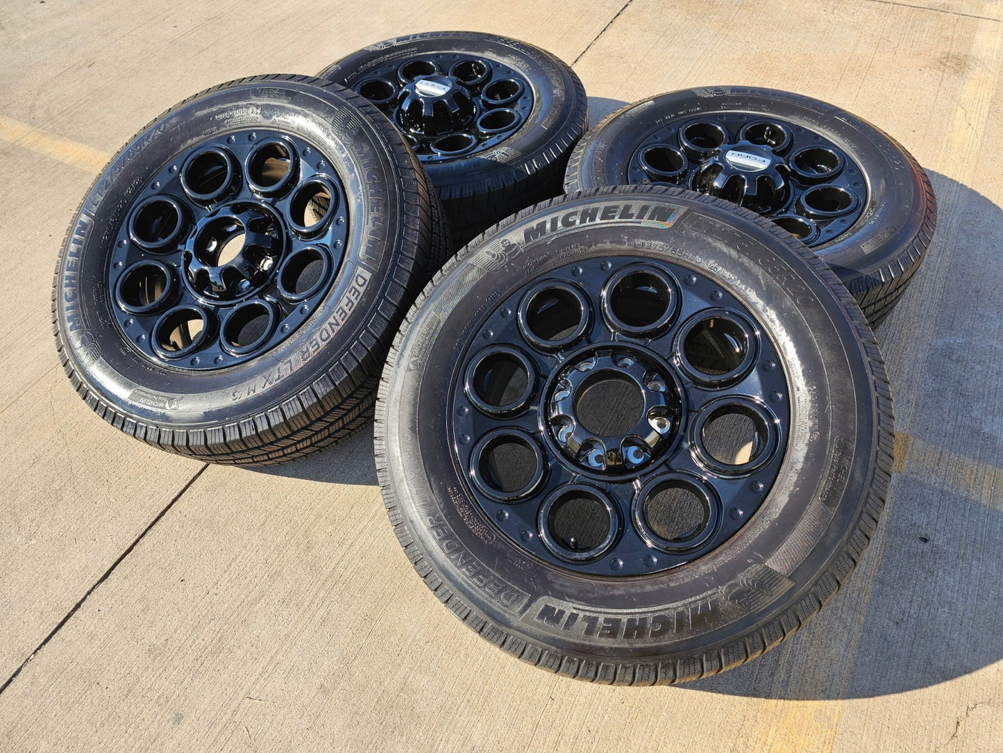 20" Ford F-250 F-350 OEM black TREMOR 10299 10484 wheels rims MICHELIN DEFENDER