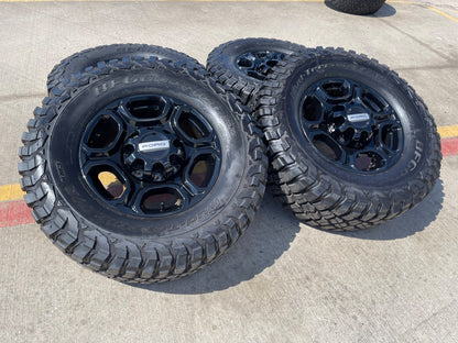 18" Ford F-250 F-350 Lariat FX-4 OEM black 10479 wheels rims BFG KM3 M/T 34"